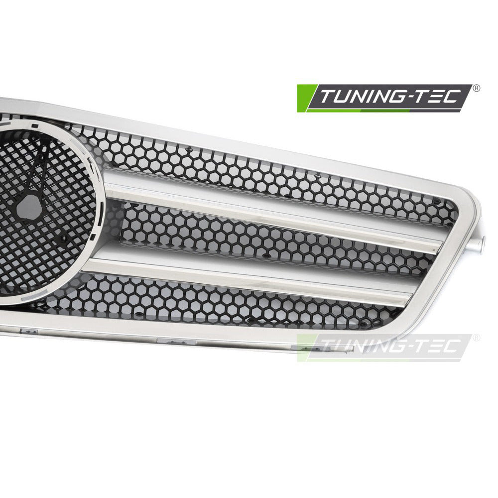 Griglia Sport Argento Cromato per Mercedes W204 (07-14) - Griglia Aerazione