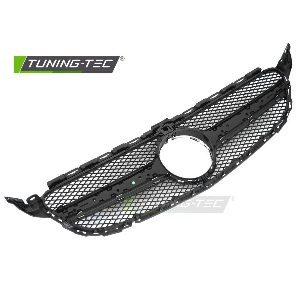 Griglia Nero Argento con Foro per Telecamera per Mercedes W205 14-18/S205