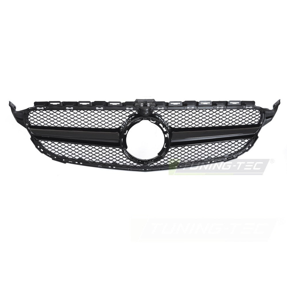 Griglia Nero Lucido con Camera Hole per Mercedes W205 (18-21) S205 C205 A205