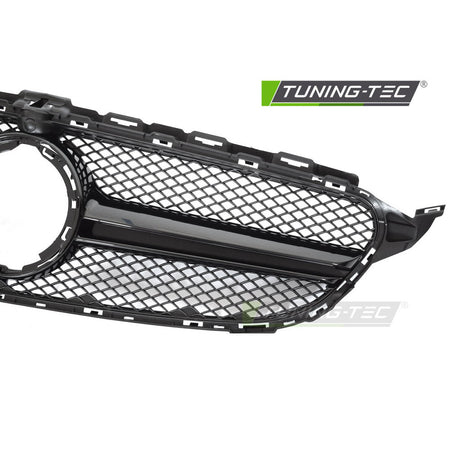 Griglia Nero Lucido con Camera Hole per Mercedes W205 (18-21) S205 C205 A205