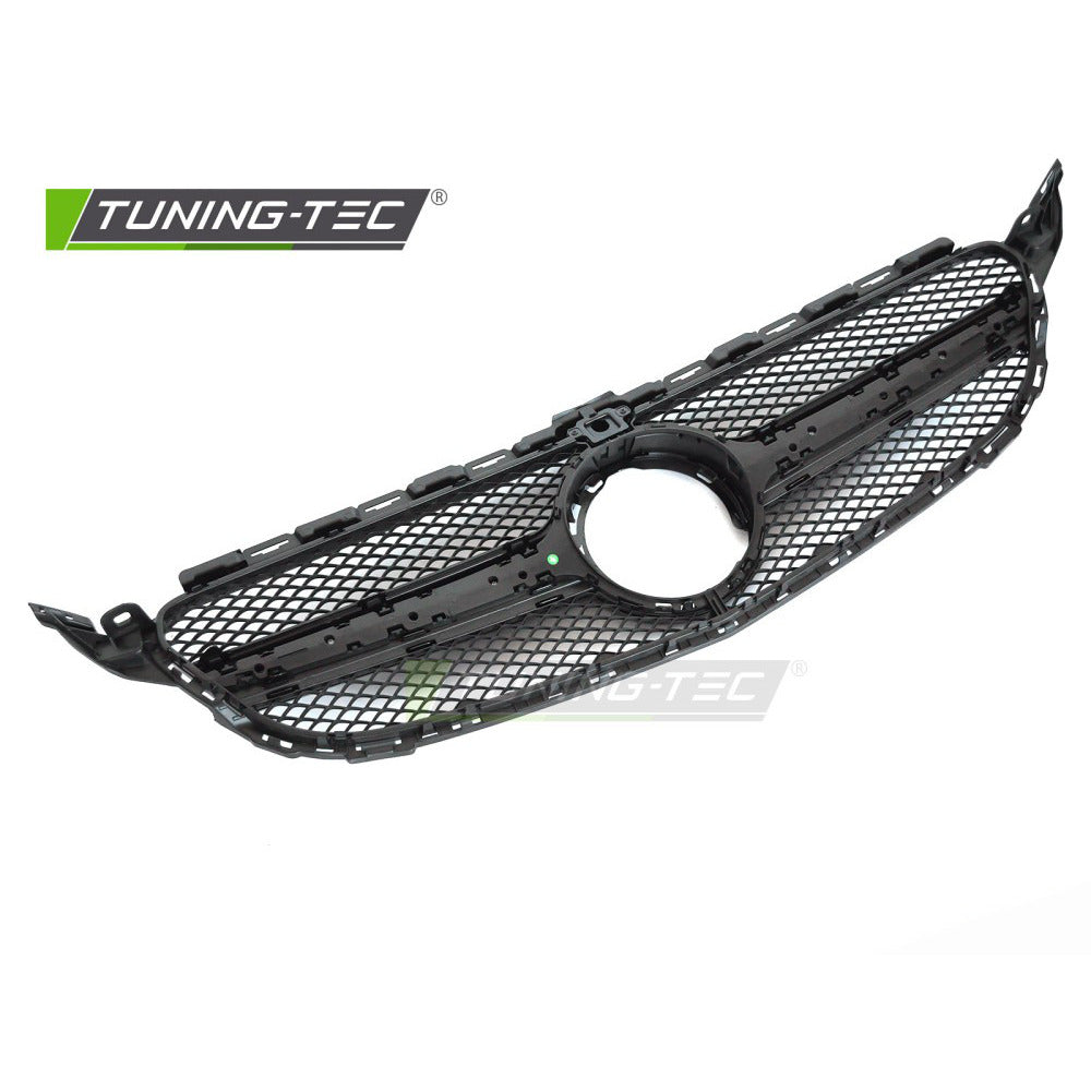 Griglia Nero Lucido con Camera Hole per Mercedes W205 (18-21) S205 C205 A205