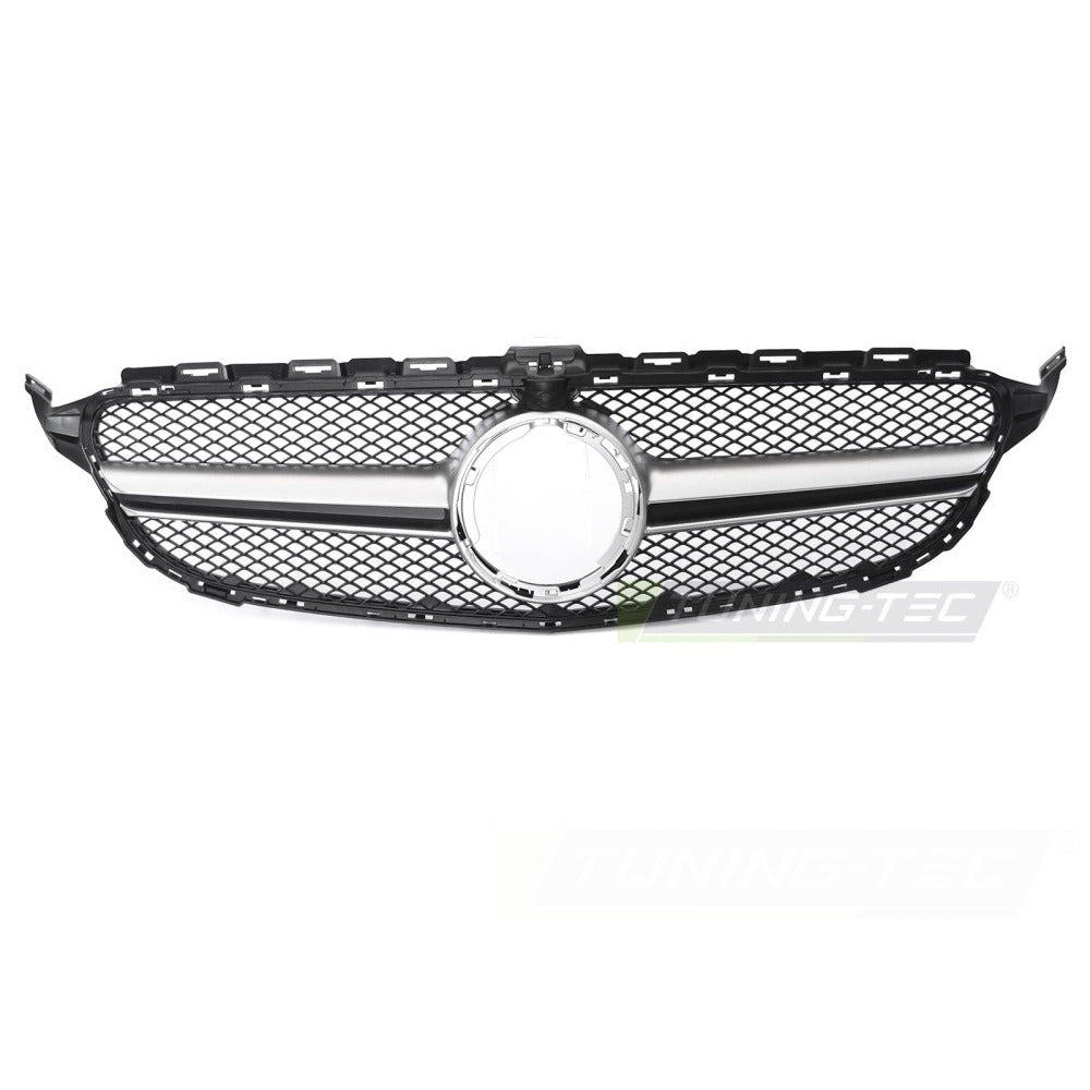 Griglia Nero Argento con Camera Hole per Mercedes W205 (2018-2021)