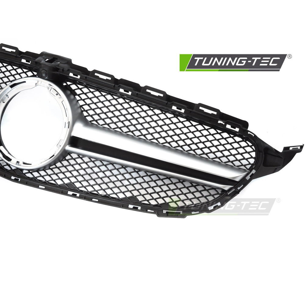 Griglia Nero Argento con Camera Hole per Mercedes W205 (2018-2021)