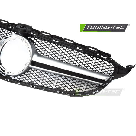 Griglia Nero Argento con Camera Hole per Mercedes W205 (2018-2021)