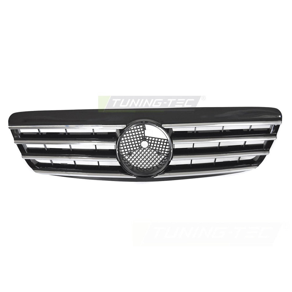 Griglia Sport Cromato Nero per Mercedes W220 (1998-2002) - Griglia Anteriore