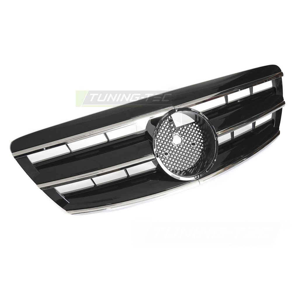 Griglia Sport Cromato Nero per Mercedes W220 (2002-2005) - Griglia Anteriore