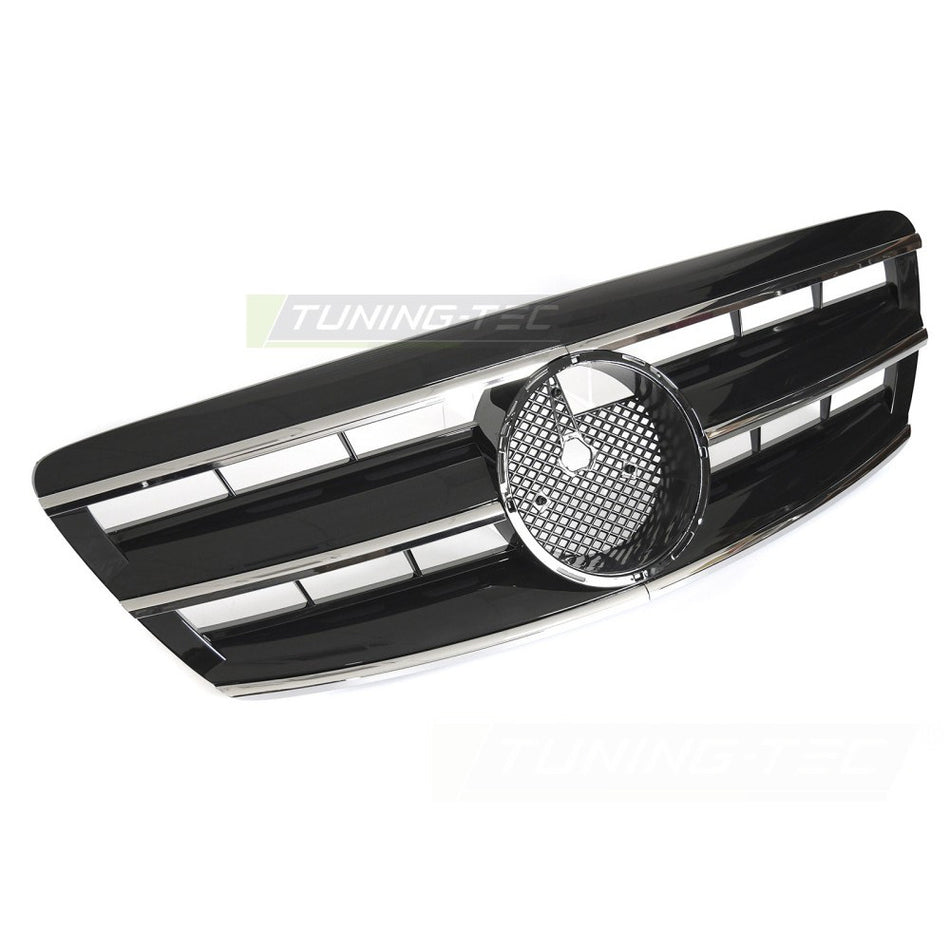 Griglia Sport Cromato Nero per Mercedes W220 (2002-2005) - Griglia Anteriore