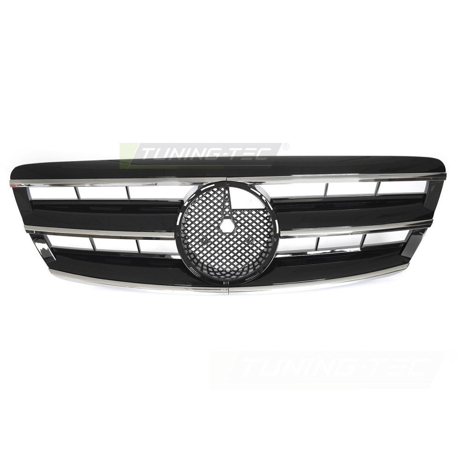 Griglia Sport Cromato Nero per Mercedes W220 (2002-2005) - Griglia Anteriore