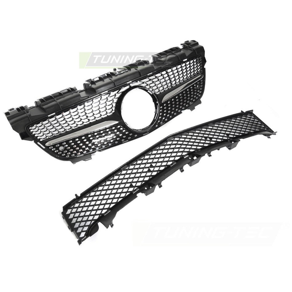 Griglia Diamond Nero Cromato per Mercedes SLK R172 (2011-2015) Sportiva