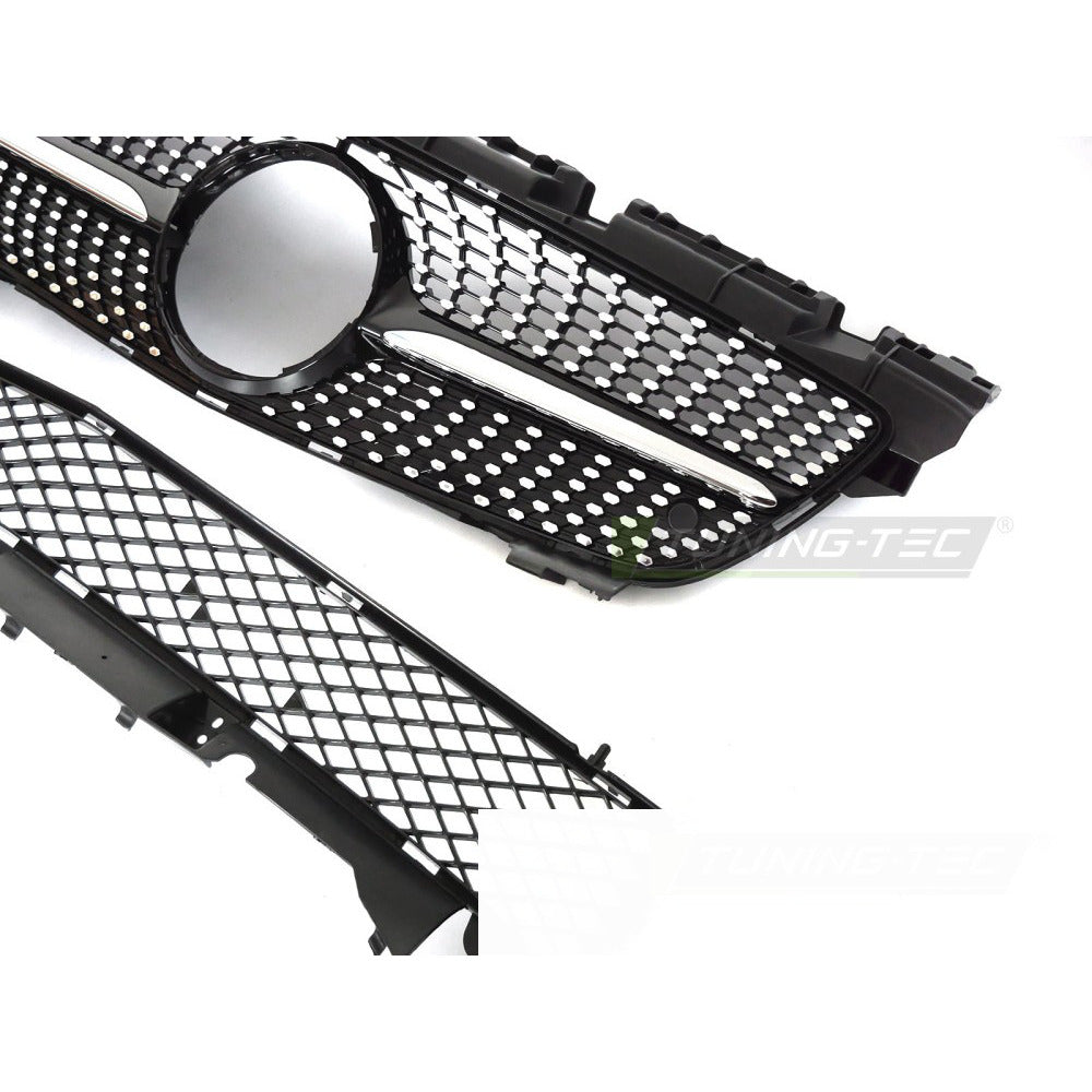 Griglia Diamond Nero Cromato per Mercedes SLK R172 (2011-2015) Sportiva