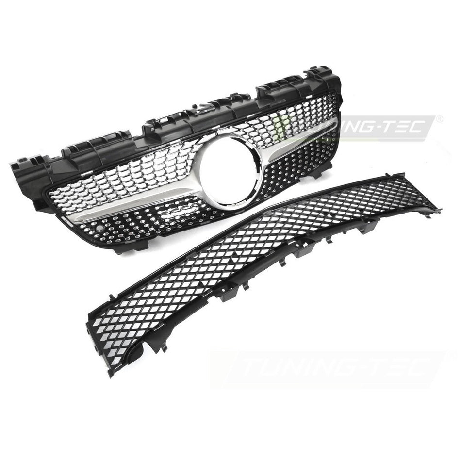 Griglia Diamond Argento Cromato per Mercedes SLK R172 (2011-2015)