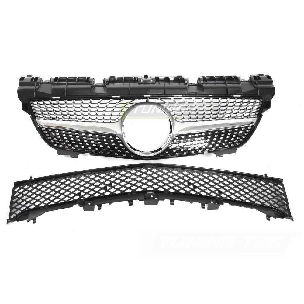 Griglia Diamond Argento Cromato per Mercedes SLK R172 (2011-2015)