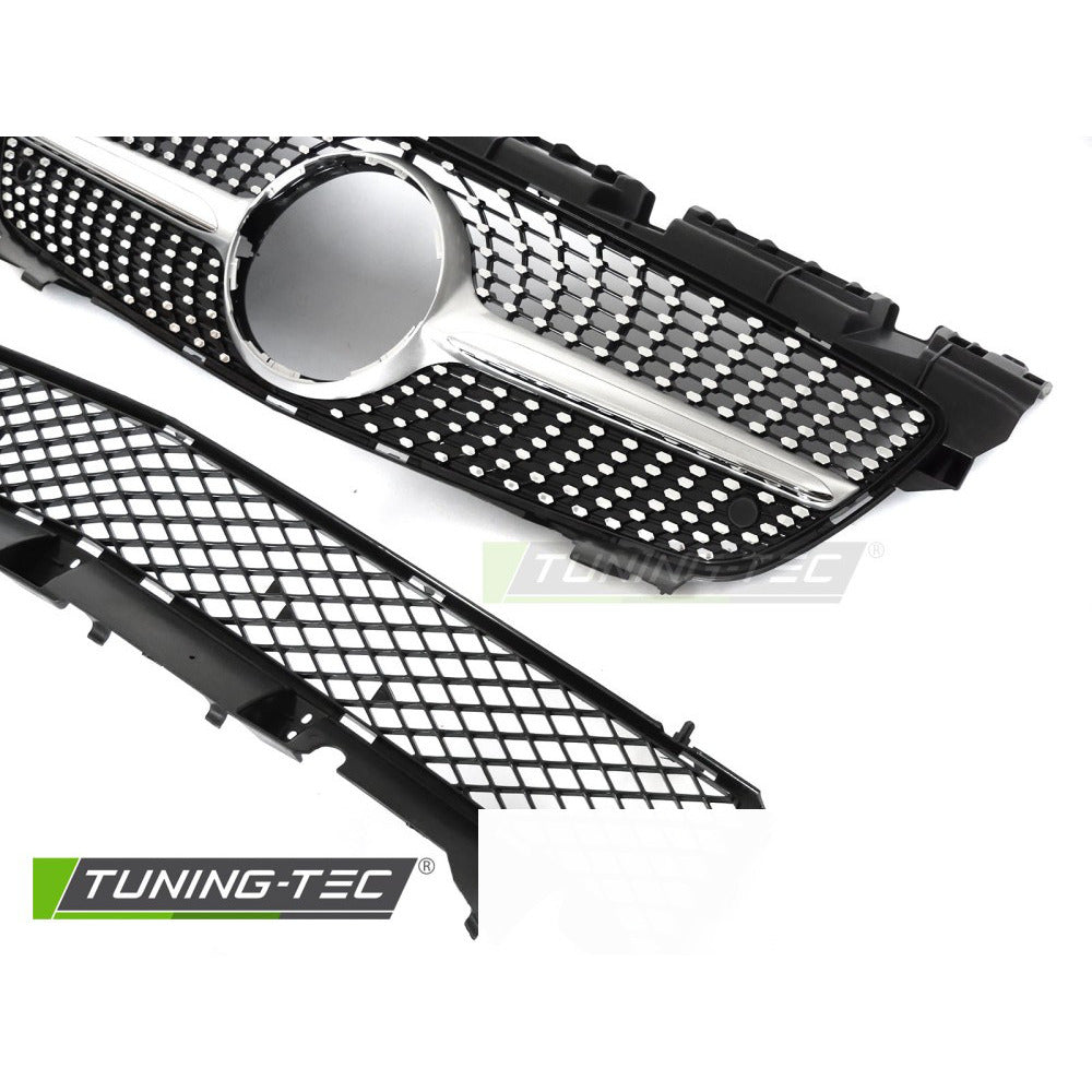 Griglia Diamond Argento Cromato per Mercedes SLK R172 (2011-2015)