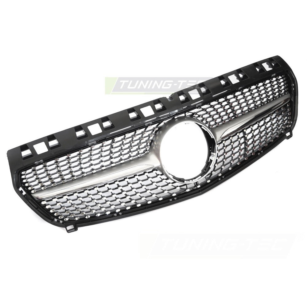 Griglia Diamond Argento Cromato per Mercedes W176 (2012-2015) - Sportiva