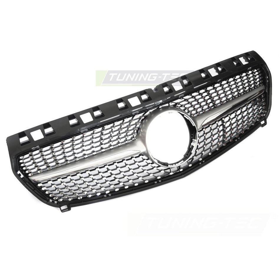 Griglia Diamond Argento Cromato per Mercedes W176 (2012-2015) - Sportiva
