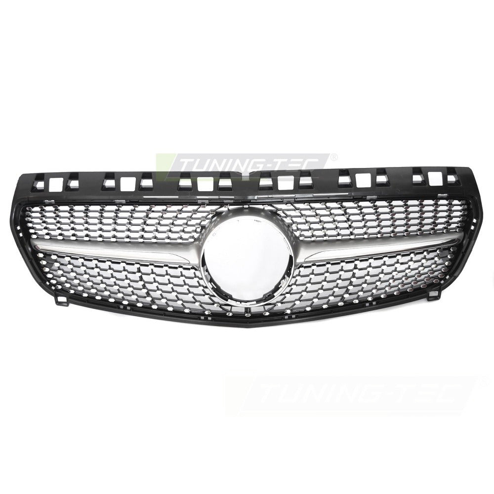 Griglia Diamond Argento Cromato per Mercedes W176 (2012-2015) - Sportiva