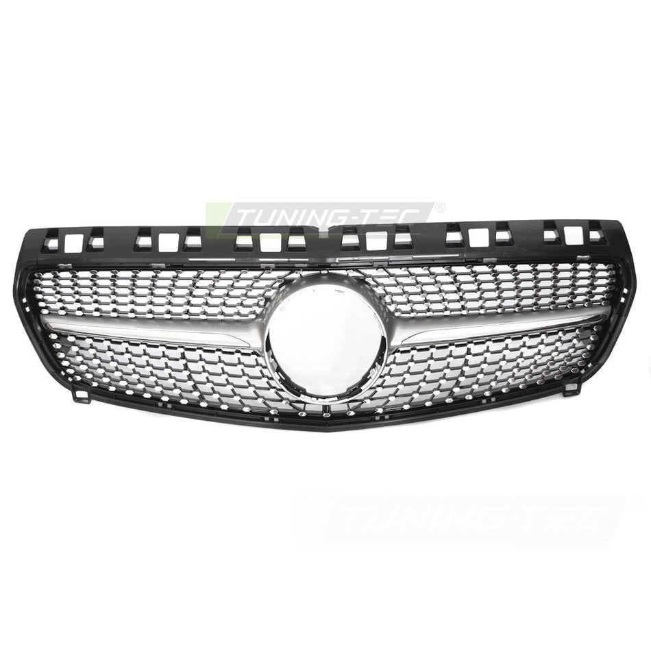 Griglia Diamond Argento Cromato per Mercedes W176 (2012-2015) - Sportiva
