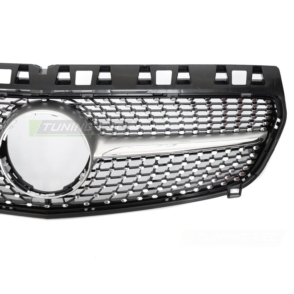 Griglia Diamond Argento Cromato per Mercedes W176 (2012-2015) - Sportiva