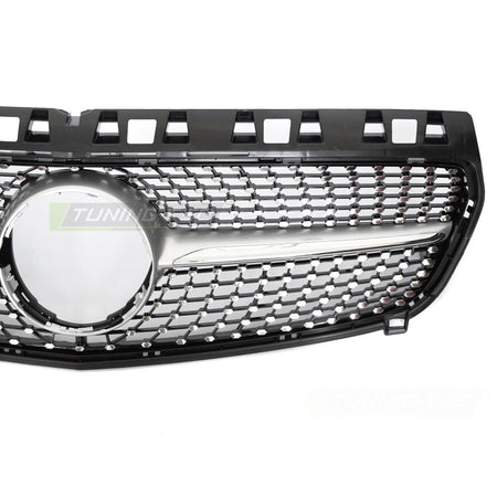 Griglia Diamond Argento Cromato per Mercedes W176 (2012-2015) - Sportiva
