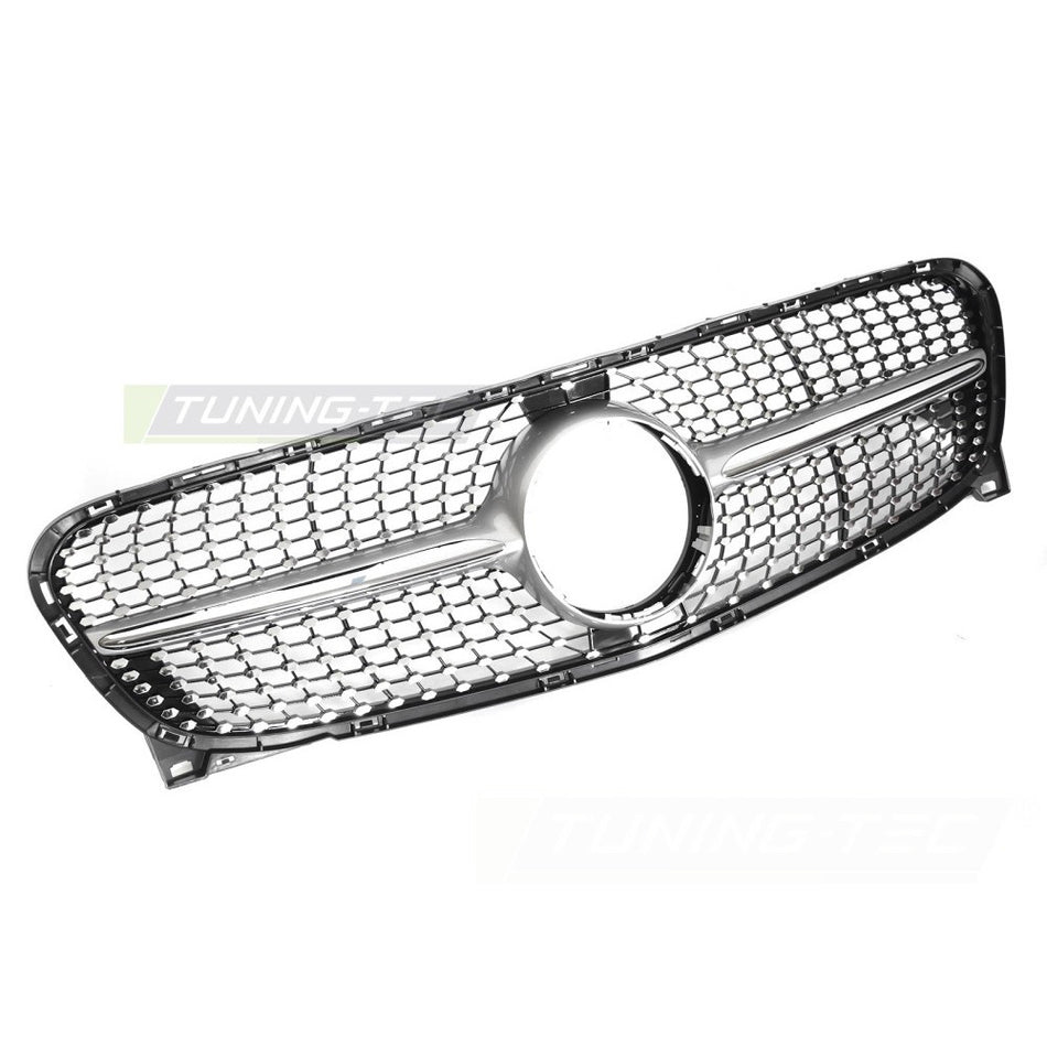 Griglia Diamond Argento Cromato per Mercedes GLA X156 (2013-2016) - Sportiva