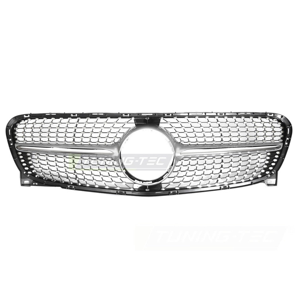 Griglia Diamond Argento Cromato per Mercedes GLA X156 (2013-2016) - Sportiva