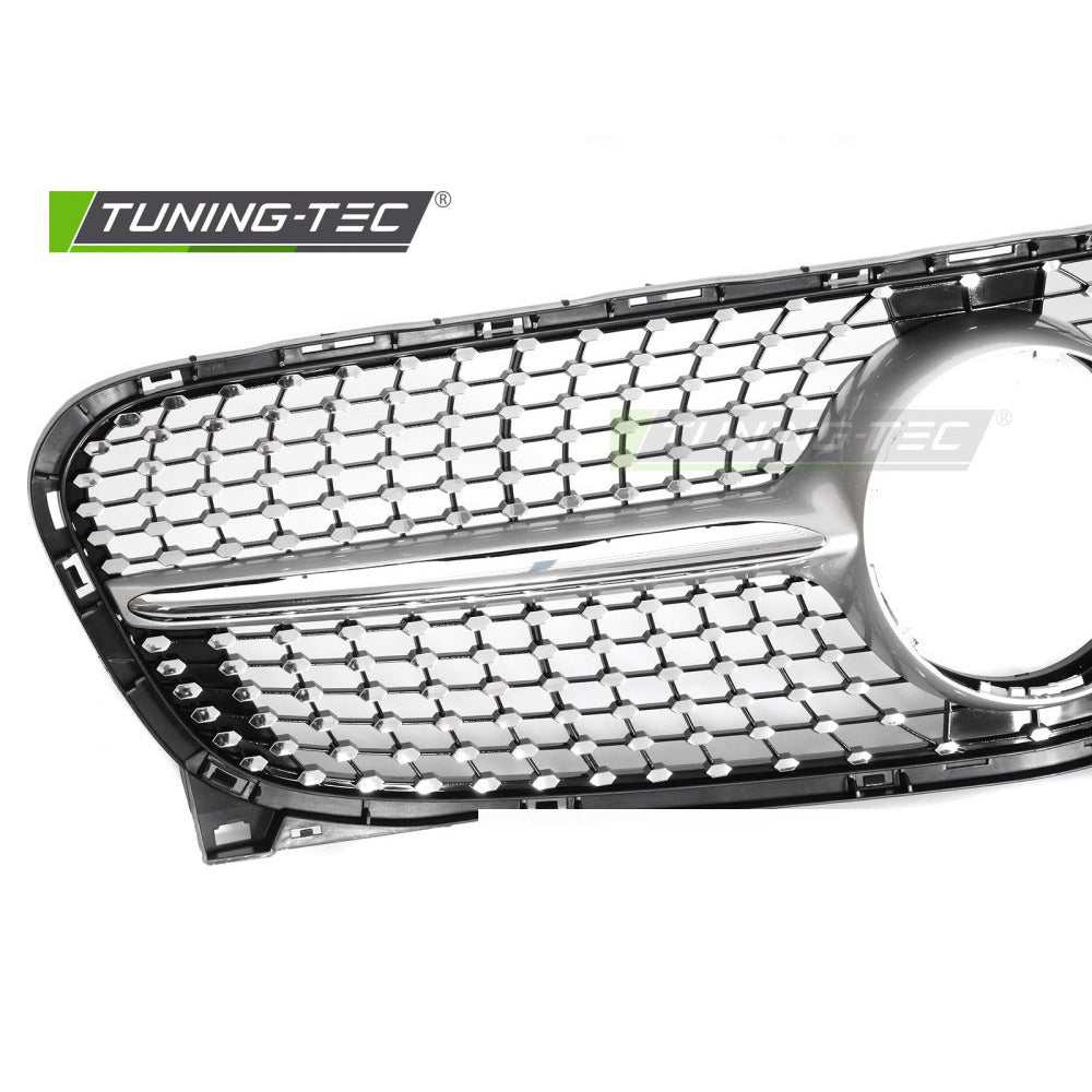Griglia Diamond Argento Cromato per Mercedes GLA X156 (2013-2016) - Sportiva