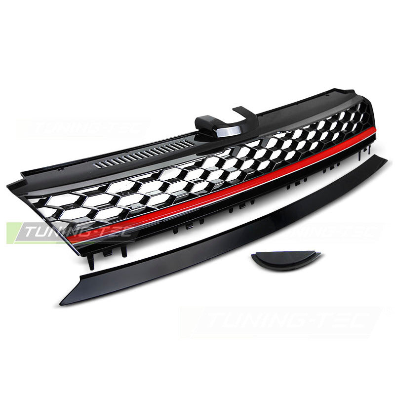 Griglia Sport Nero Rosso per Volkswagen Golf 7 (2013-2017) Griglia Anteriore