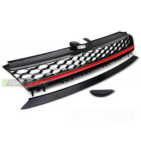 Griglia Sport Nero Rosso per Volkswagen Golf 7 (2013-2017) Griglia Anteriore