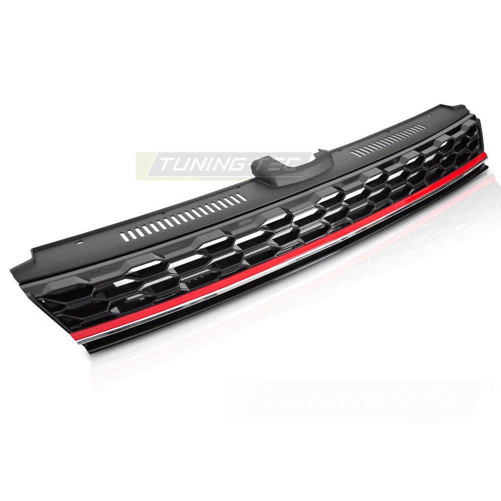 Griglia Sport Nero Lucido con Rosso Line per Volkswagen Golf 7 (2017-2019)