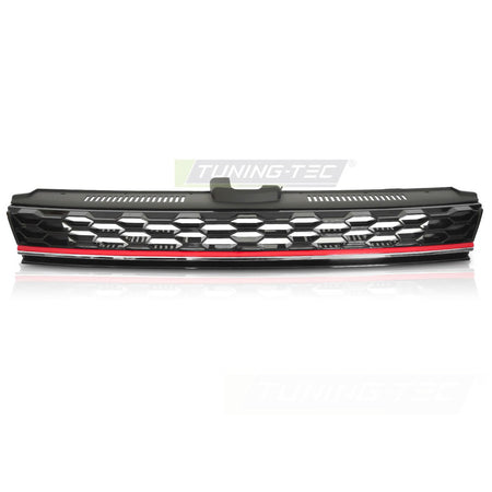 Griglia Sport Nero Lucido con Rosso Line per Volkswagen Golf 7 (2017-2019)