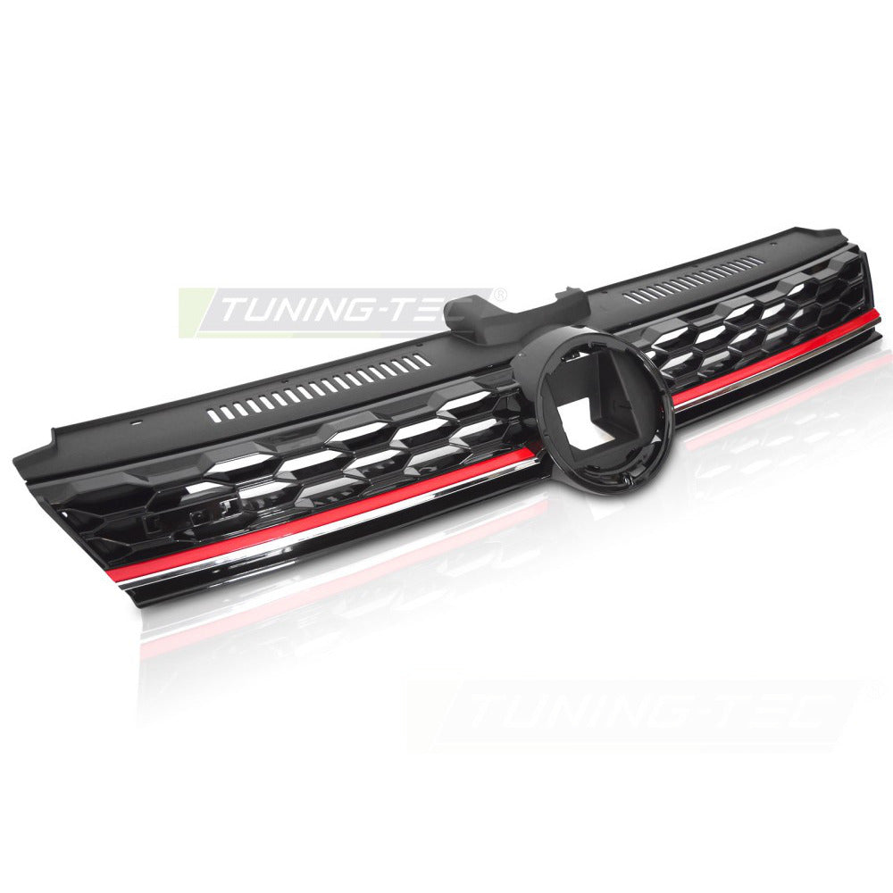 Griglia Sport Acc Nero Lucido con Rosso Line per Volkswagen Golf 7 (2017-2019)