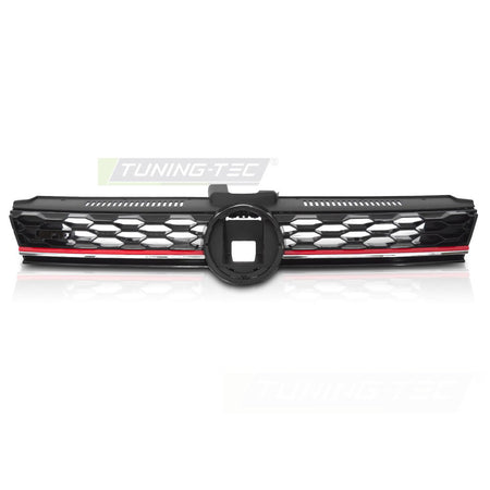 Griglia Sport Acc Nero Lucido con Rosso Line per Volkswagen Golf 7 (2017-2019)