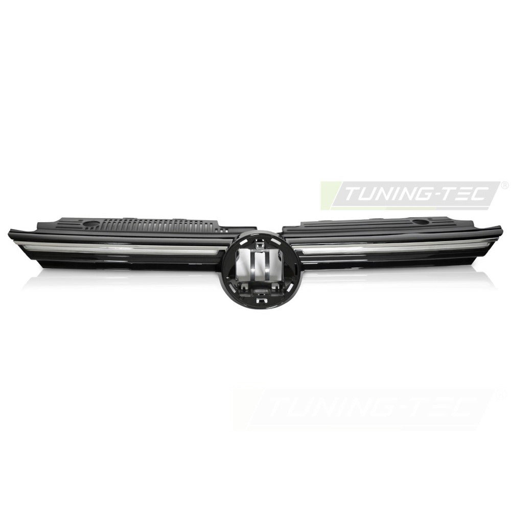 Griglia Con LED Sport Nero Lucido Con Linea Argento per Volkswagen Golf VIII