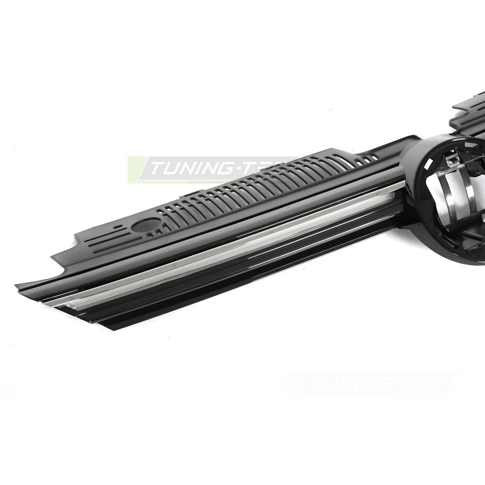 Griglia Con LED Sport Nero Lucido Con Linea Argento per Volkswagen Golf VIII