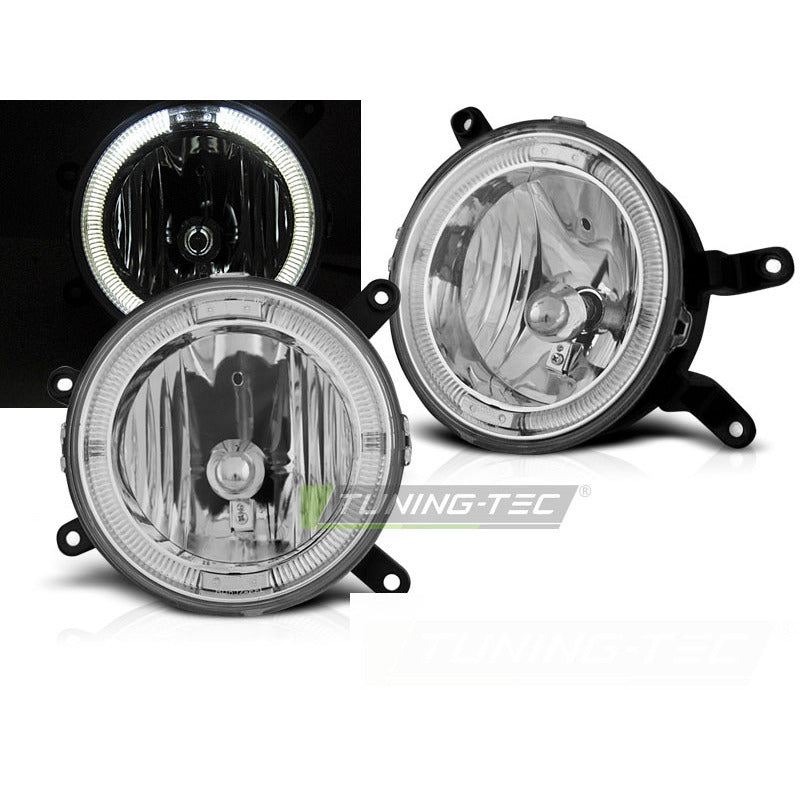 Ford Mustang 04-09 Angel Eyes Cromato Fari Anteriori LED Luci Diurne