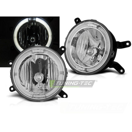 Ford Mustang 04-09 Angel Eyes Cromato Fari Anteriori LED Luci Diurne