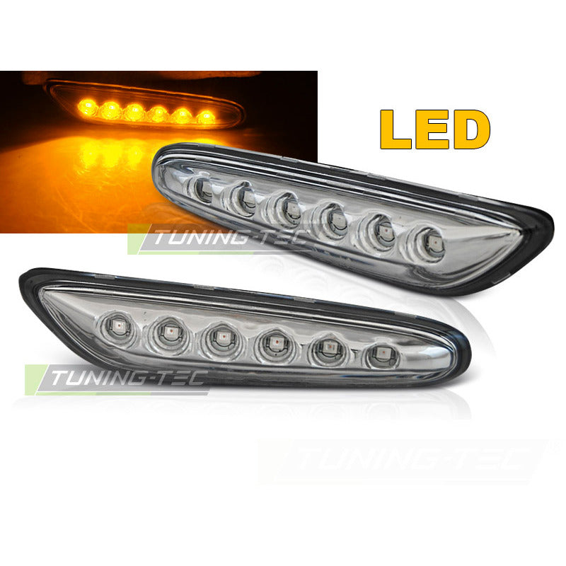 Laterale Direzionale Cromato LED per BMW Serie 3 E46 (anni 1997-2006) 2 Pezzi