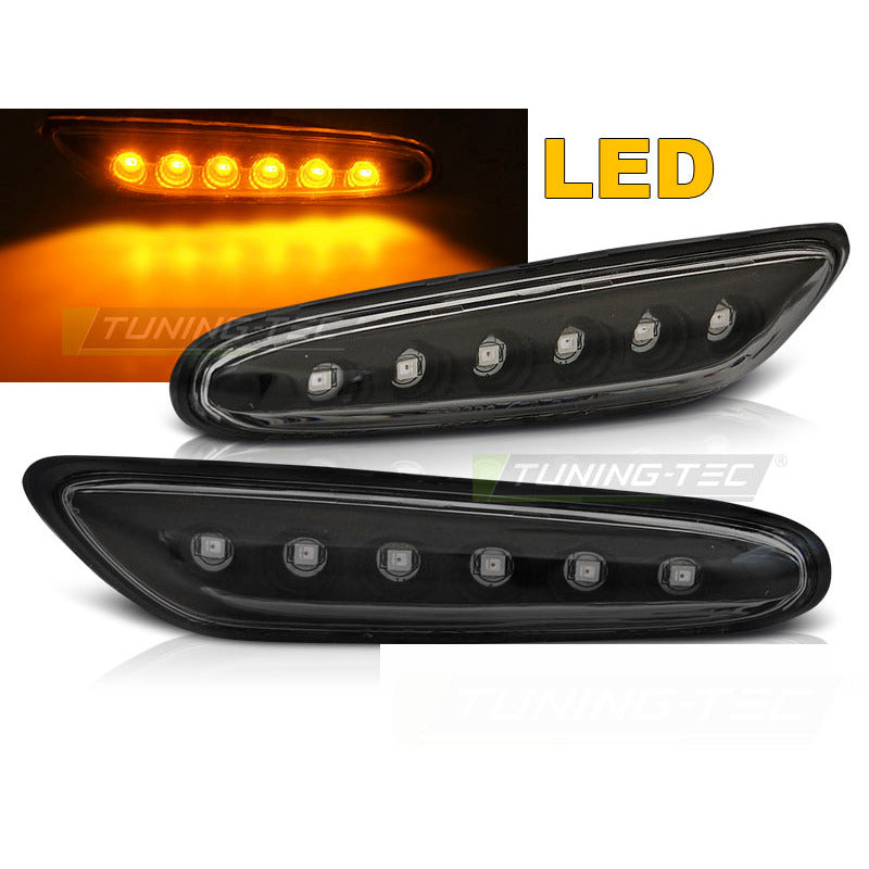 Laterale Direzione Nero LED per BMW Serie 3 E46 (anni 1997-2006) 2 Pezzi