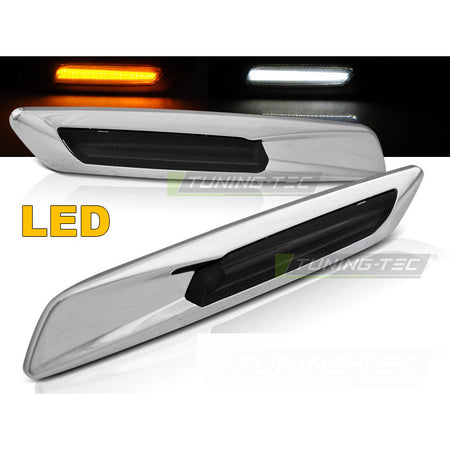 Frecce Laterali Fumè LED Argento Stile F10 per BMW E60 E90