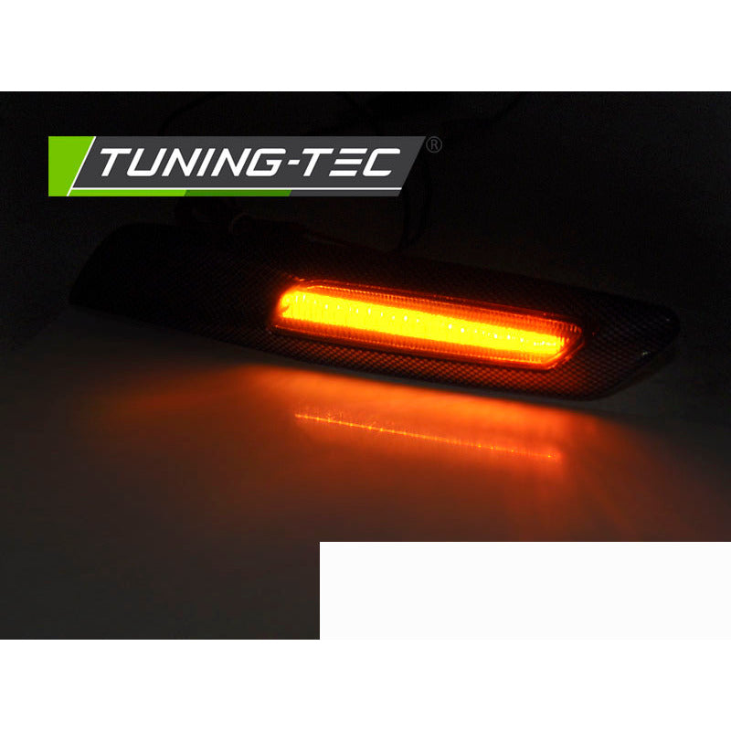 Laterale Direzione Fumè Nero Lucido LED Stile F10 per BMW E60/E90
