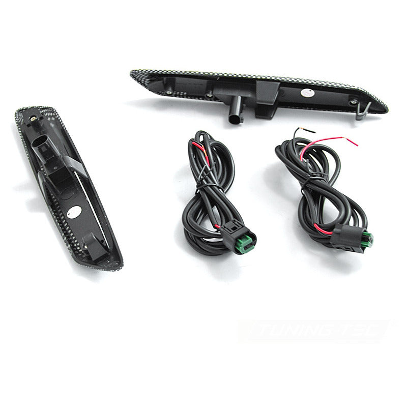 Laterale Direzione Carbonio Fumoso Sequenziale LED per BMW F10/F11 (10-13)