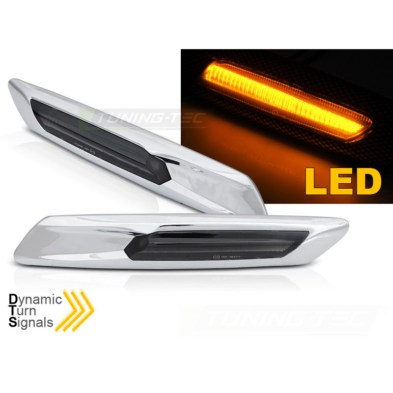 Laterale Direzione Fumè Argento Sequenziale LED per BMW F10/F11 (2010-2013)