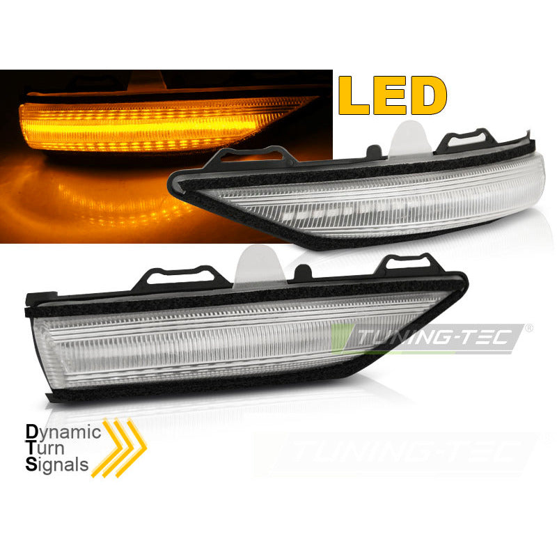 LED Laterale Indicator Nello Specchio Bianco Sequenziale per Ford Fiesta MK8