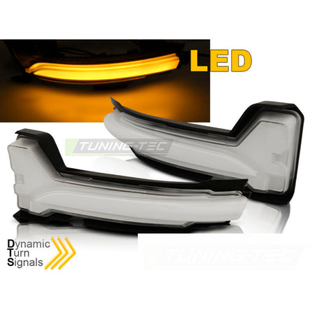 Laterale Direzione Nello Specchio LED Bianco Sequenziale per Ford Focus MK4