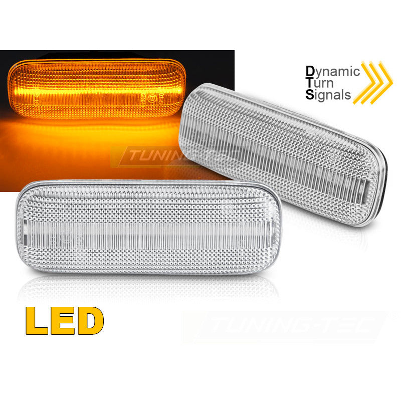 Laterale Direzione Bianco LED Sequenziale per Mercedes ML W163 (98-05)