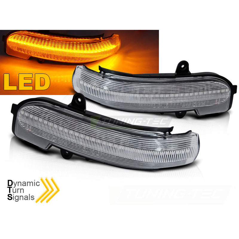 Laterale Direzione Nello Specchio LED Bianco Sequenziale per Mercedes W203 T203