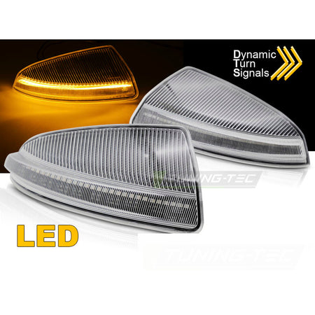 Laterale Direzione Nello Specchio LED Bianco Sequenziale per Mercedes Vito W204
