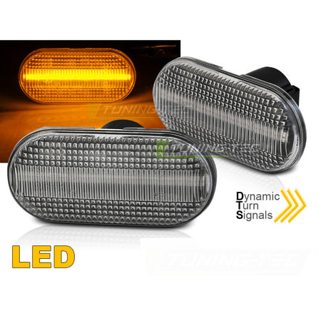 Laterale Direzione Bianco LED Sequenziale per Renault Clio / Megane / Scenic