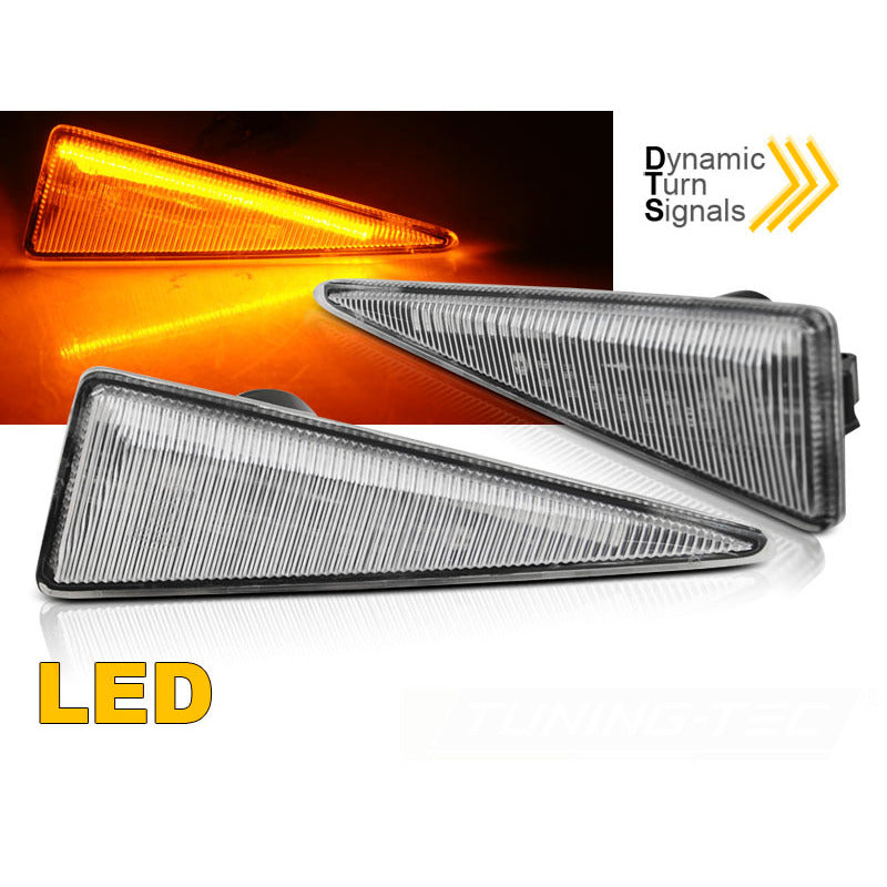 Laterale Direzione Bianco LED Sequenziale per Renault Megane MK2