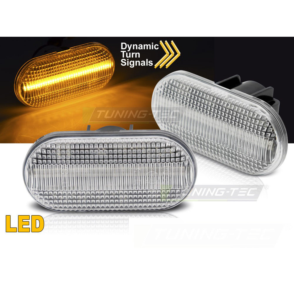 Laterale Direzione Bianco LED Sequenziale per Renault Clio II (1998-2012)